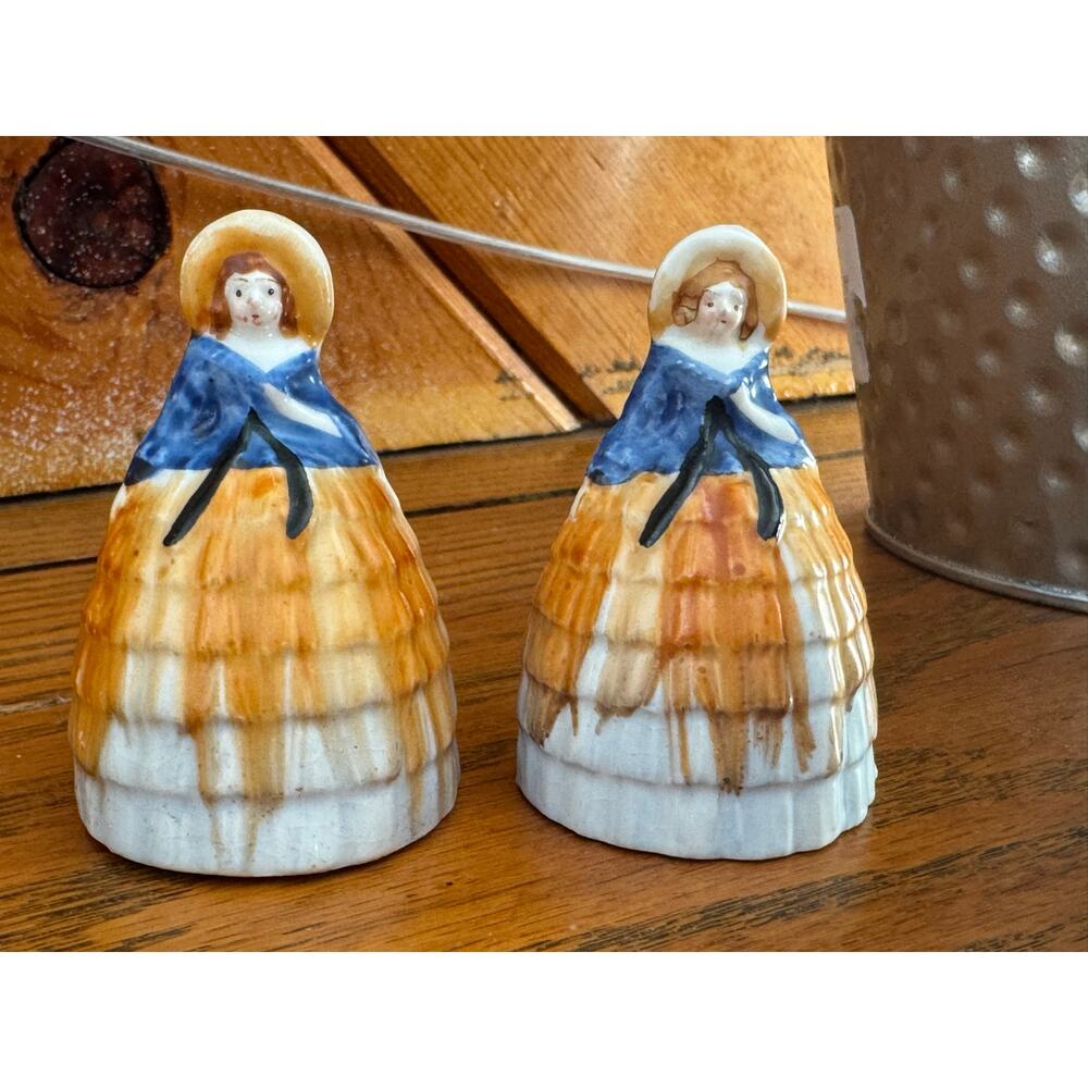 Vintage Occupied Japan Southern Belle Salt Pepper Shakers - Picture 2 of 8